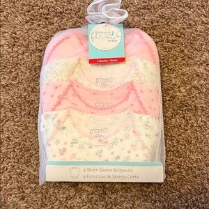 Carter's Precious Firsts Pink and White Bodysuits